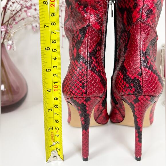 VINCE CAMUTO Kervana Croc Embossed Leather Knee High Boot - Picture 5 of 15